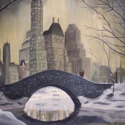 Lovers on Gapstow Bridge Central Park New York